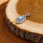 Marta’s silver Nishaburi turquoise necklace for women