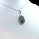 Men’s and women’s silver jade necklace designed by Ain Ali (AS) + amulet of Imam Javad (AS)