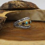 Men’s multi-stone silver ring, Nikdad design