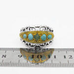 Men’s silver multi-stone ring, Hanif design