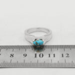 Men’s silver Nishaburi turquoise ring, handmade by Zaniar design