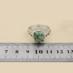 Men’s silver Nishaburi turquoise ring, handmade, popular design