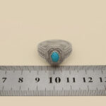 Men’s silver Nishaburi turquoise ring, Rahavard design