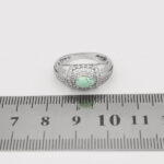 Nishaburi silver turquoise ring for women with star design