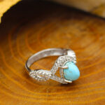 Nishaburi turquoise ring for women, legendary design