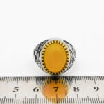 Sharaf Al-Shams silver men’s ring, luxurious design or deer guarantee + engraving