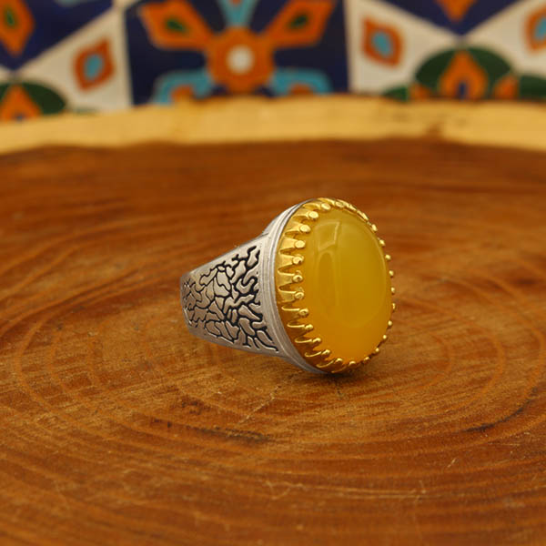 Sharaf Al Shams silver men’s ring with desert design