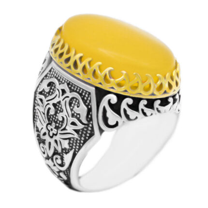 Sharaf Al Shams silver men’s ring with perfect design + engraving