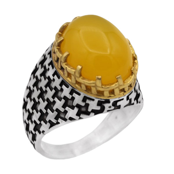 Sharaf Al Shams silver ring for men, Habib design