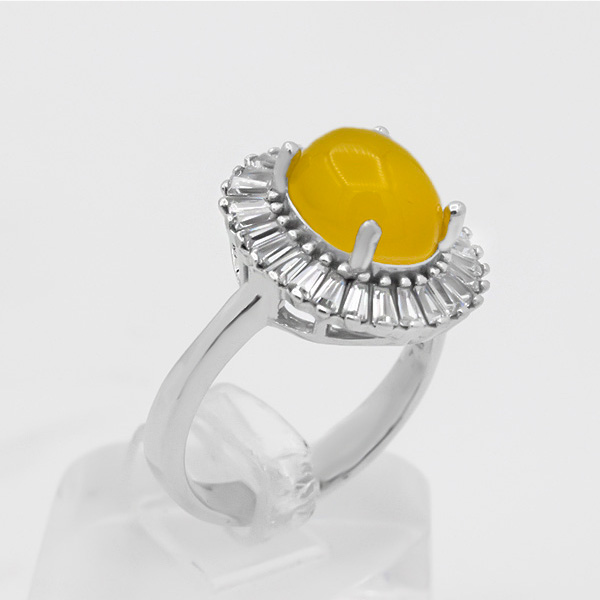 Sharaf Al Shams silver ring for women, fresh design + engraving