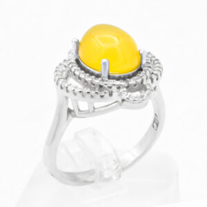 Sharaf Al Shams silver ring for women, Shida design + engraving