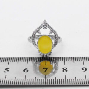 Sharaf Al Shams silver women’s ring with handmade design + engraving