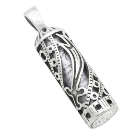 Silver amulet necklace of Imam Javad (AS) Zulfiqar design 2