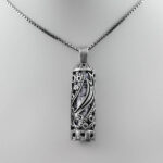 Silver amulet necklace of Imam Javad (AS) Zulfiqar design 2
