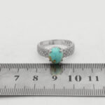 Silver Nishaburi turquoise ring for women, Soheila design