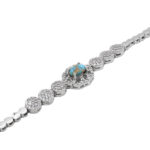 Women’s silver Nishaburi turquoise bracelet, Aytek design