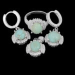 Women’s silver Nishaburi turquoise half set, Pinar design