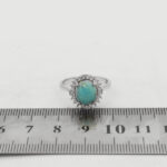 Women’s silver Nishaburi turquoise ring, Kausar design