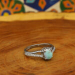 Women’s silver Nishaburi turquoise ring with Chika design