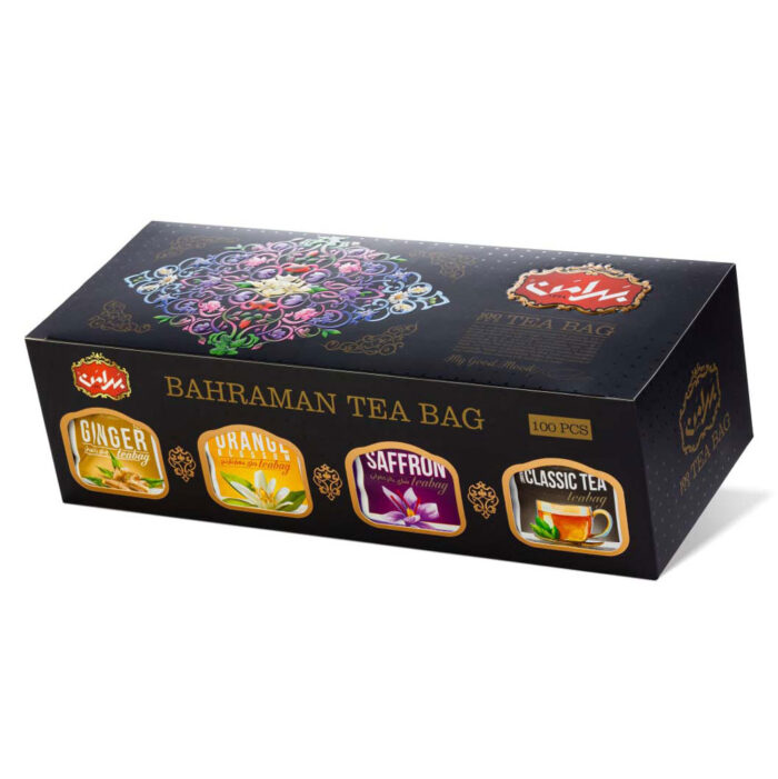 Tee mit Ingwer- und Bergamotte-Duft, Orangenblüten- und Safran-Teebeutel, 100 Stück