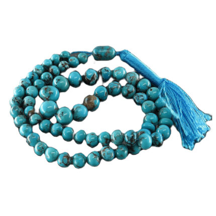 Real Nishaburi turquoise (feroza) Tasbih rosary with 66 beads