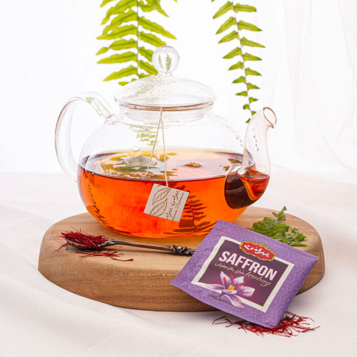 شاي الزعفران الأسود، شاي سريع التحضير، كيس شاي الأعشاب (6 عبوات)