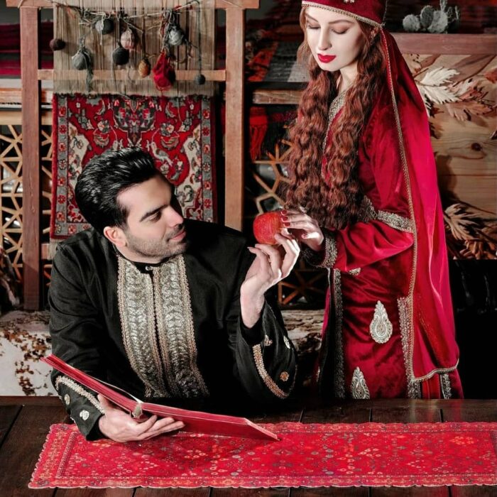 Traditional Persian wedding dress set