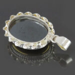 Elegant Hadid (Hematite) Silver Pendant Medal with Surah Fatiha Al Hamd - Image 3