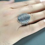 Beautifully Hematite (Hadid) Silver Ring with Surah Al Kawthar Engraving - Image 4