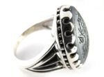Beautifully Hematite (Hadid) Silver Ring with Surah Al Kawthar Engraving - Image 7