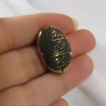 Black & Gold Engraved Hematite (Hadid) Stone with Surah Al-Kawthar - Image 5