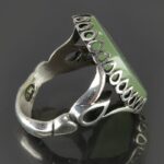 Engraved Green Agate Silver Ring with Surah Al-Kawthar - Image 5