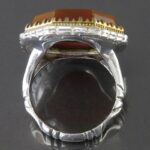 Octagonal Red Agate Silver Ring with Surah Al-Kawthar Engraving - Image 5