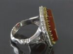 Octagonal Red Agate Silver Ring with Surah Al-Kawthar Engraving - Image 6