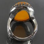 Orange Agate Silver Ring with Surah Al-Kawthar Engraving for Men's & Women's - Image 6