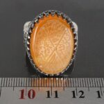 Orange Agate Silver Ring with Surah Al-Kawthar Engraving for Men's & Women's - Image 5