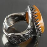 Orange Agate Silver Ring with Surah Al-Kawthar Engraving for Men's & Women's - Image 4