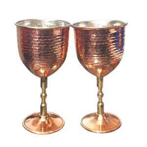 Elegant Copper Wine Glass Made in Zanjan - A Blend of Art