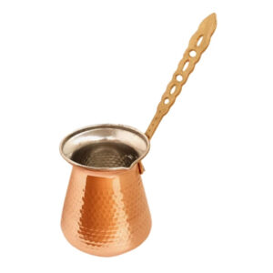Handcrafted Copper Coffee Pot with Metal Handle