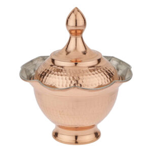 Handcrafted Copper Sugar Bowl from Zanjan