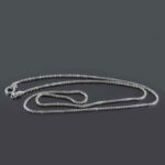 Italian 45 cm Sterling Silver Caviar Design Chain