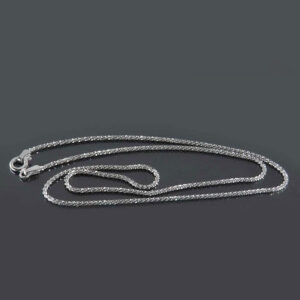 Italian 45 cm Sterling Silver Caviar Design Chain