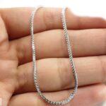 45-50 cm Italian Sterling Silver Square-Cut Chain - Image 5