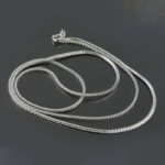 45-50 cm Italian Sterling Silver Square-Cut Chain