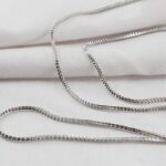 45-50 cm Italian Sterling Silver Square-Cut Chain - Image 2