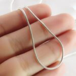 40-55 cm Sterling Silver Snake Design Chain - Image 2