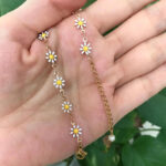 Chamomile Design Anklet for Women's, beautifully designed - Image 2