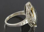 Elegant Women’s Black & Gold Hadid (Hematite) Silver Ring with Surah "Al-Fatiha" Engraving - Image 6