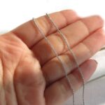 Italian 40 cm Sterling Silver Rolo Chain - Image 4