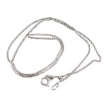 Italian 40 cm Sterling Silver Rolo Chain for Women